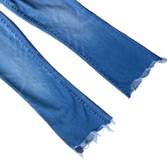 Madewell Cali Demi Boot Jeans Womens Size 25 Raw Hem Button Fly High Rise Flare - Picture 6 of 13